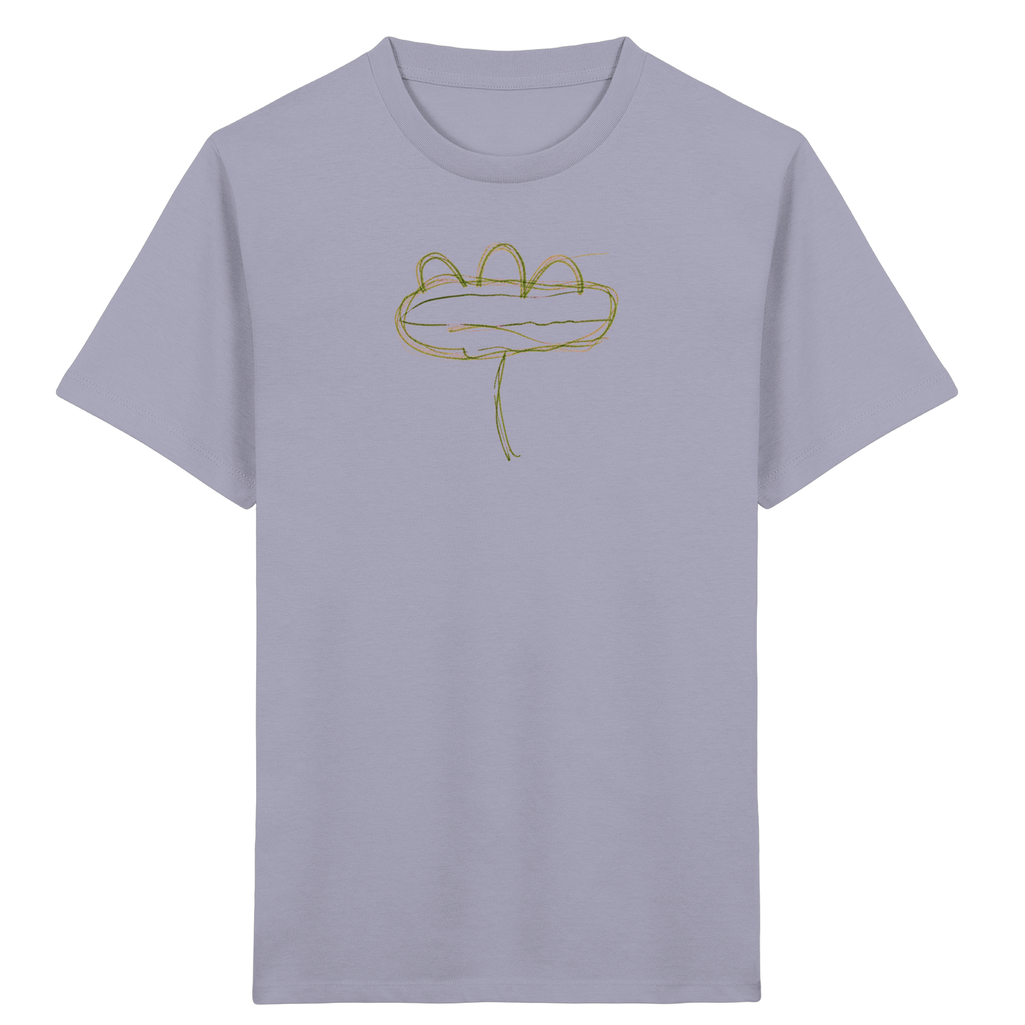 Moosgrüne Linieninsel Kinder T-Shirt - Kinder Bio T-Shirt