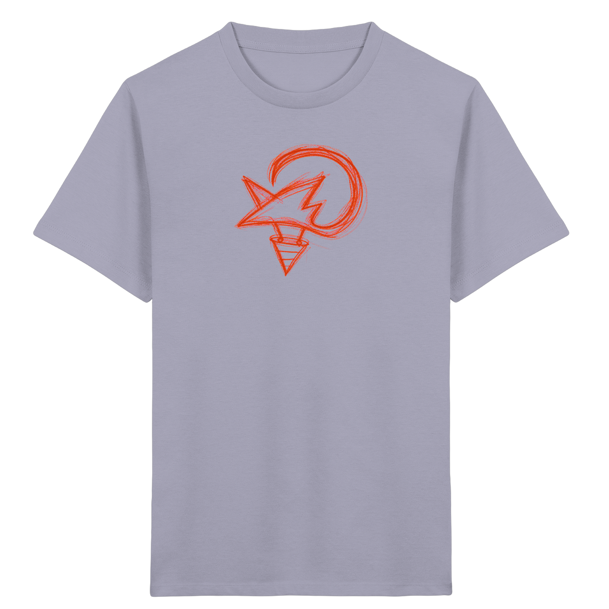 Orange Fuchsform mit Schultüte - Kinder Bio T-Shirt