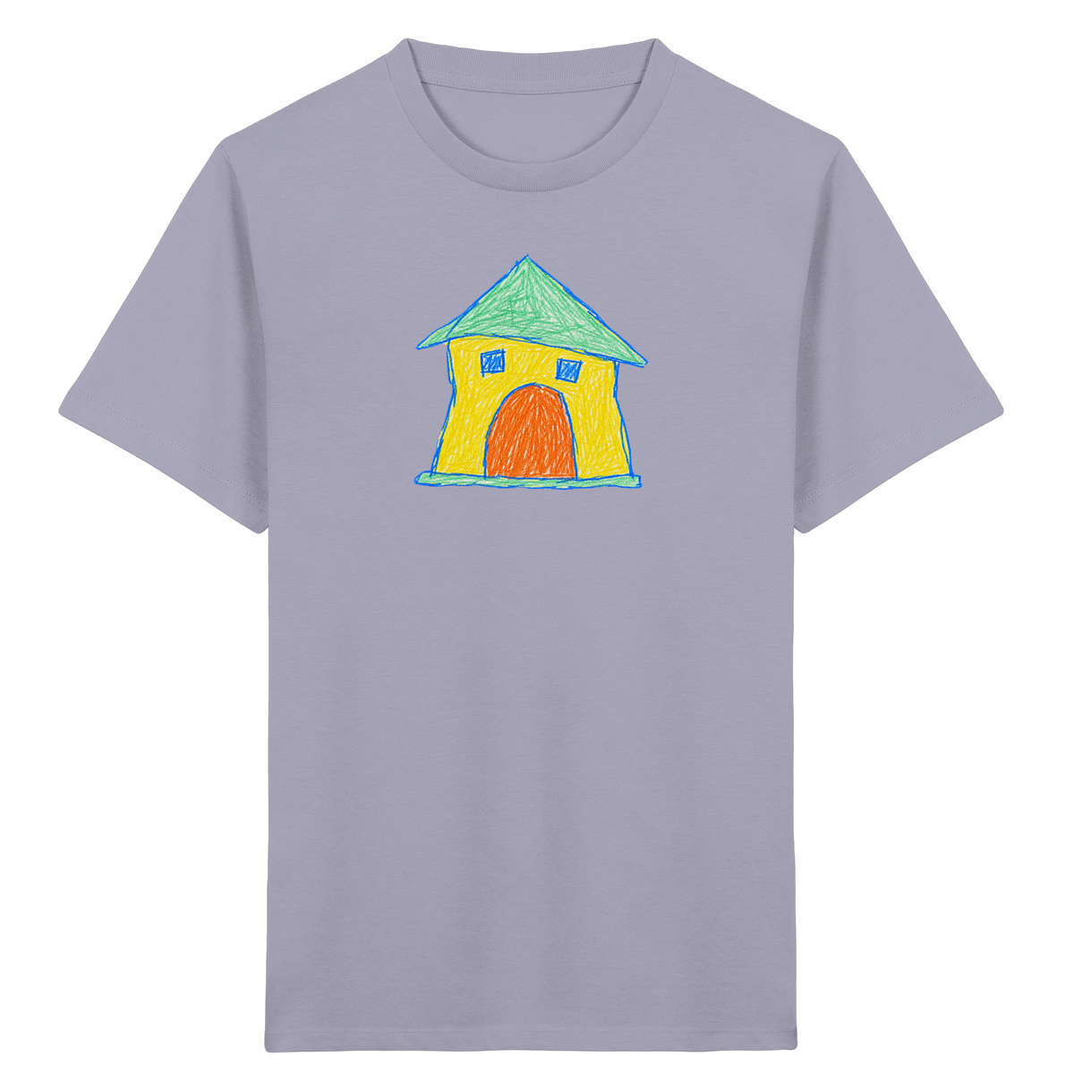 Gelbes Torhaus mit Mintdach - Kinder Bio T-Shirt