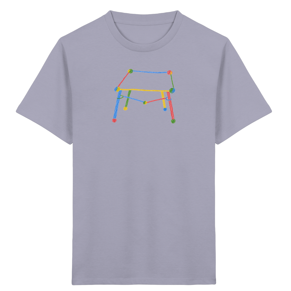 Bunter Kritzel Tisch - Kinder Bio T-Shirt