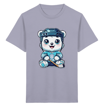 Eisbär mit Eishockeyausrüstung Kinder T-Shirt