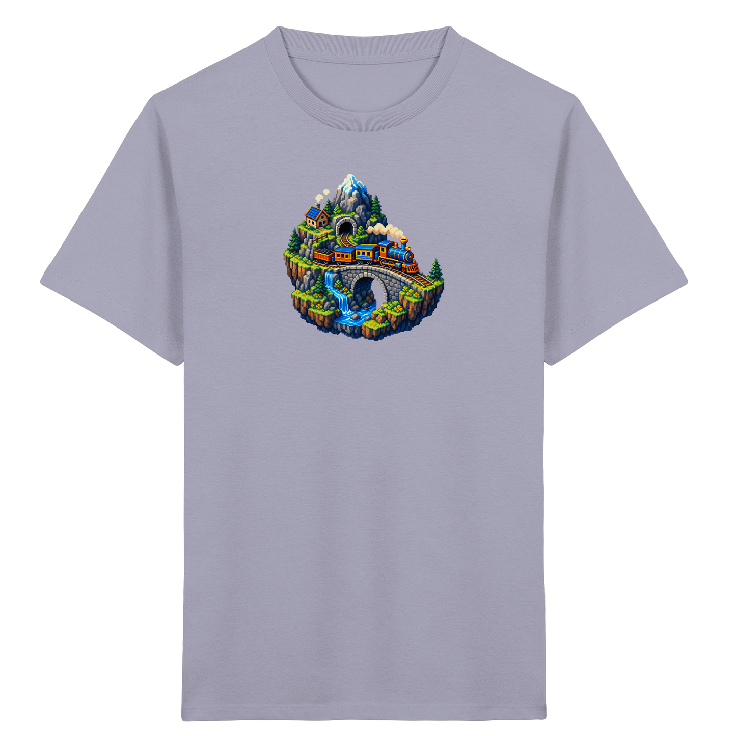 Retro Pixel Zug Abenteuer Shirt - Kinder Bio T-Shirt