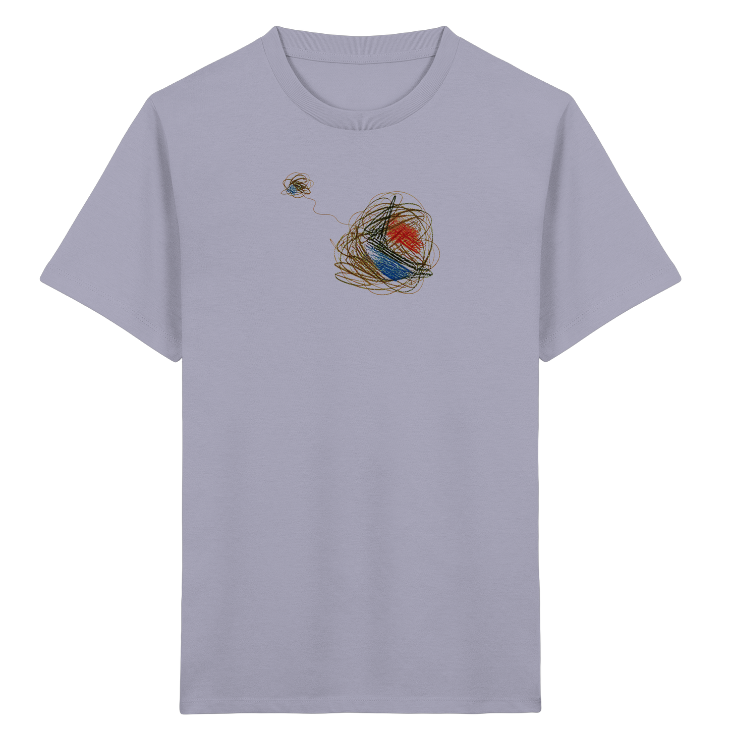 Abstraktes T-Shirt mit kunterbunten Knäueln - Kinder Bio T-Shirt