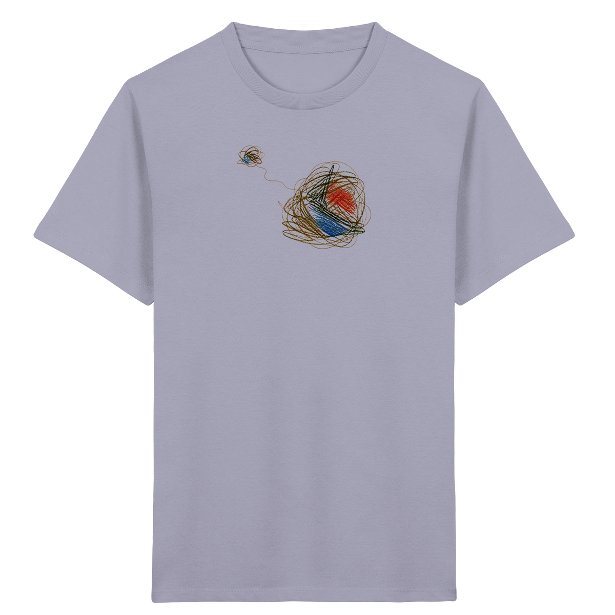 Abstraktes T-Shirt mit kunterbunten Knäueln - Kinder Bio T-Shirt