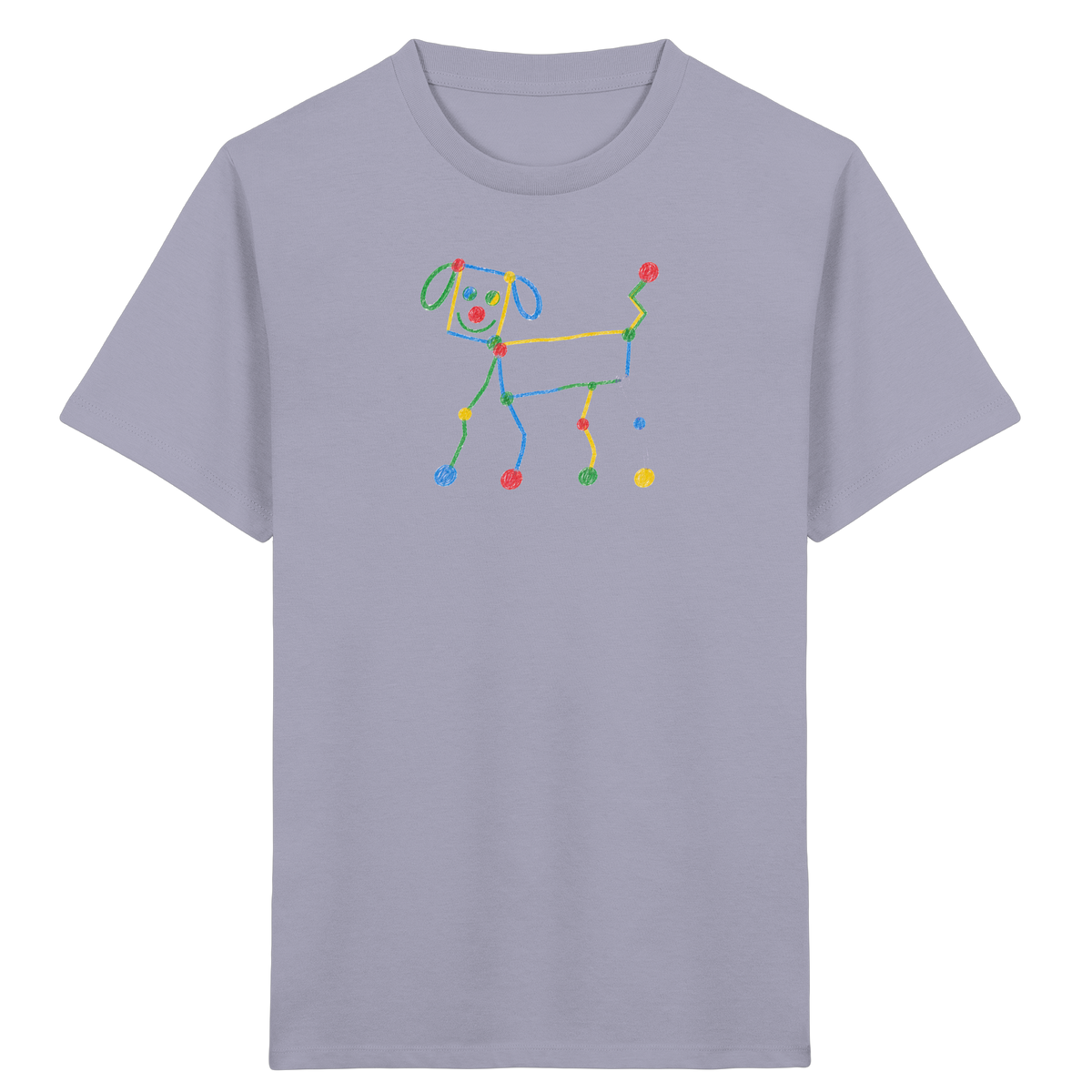 Bunter Farbpunkt Hund - Kinder Bio T-Shirt