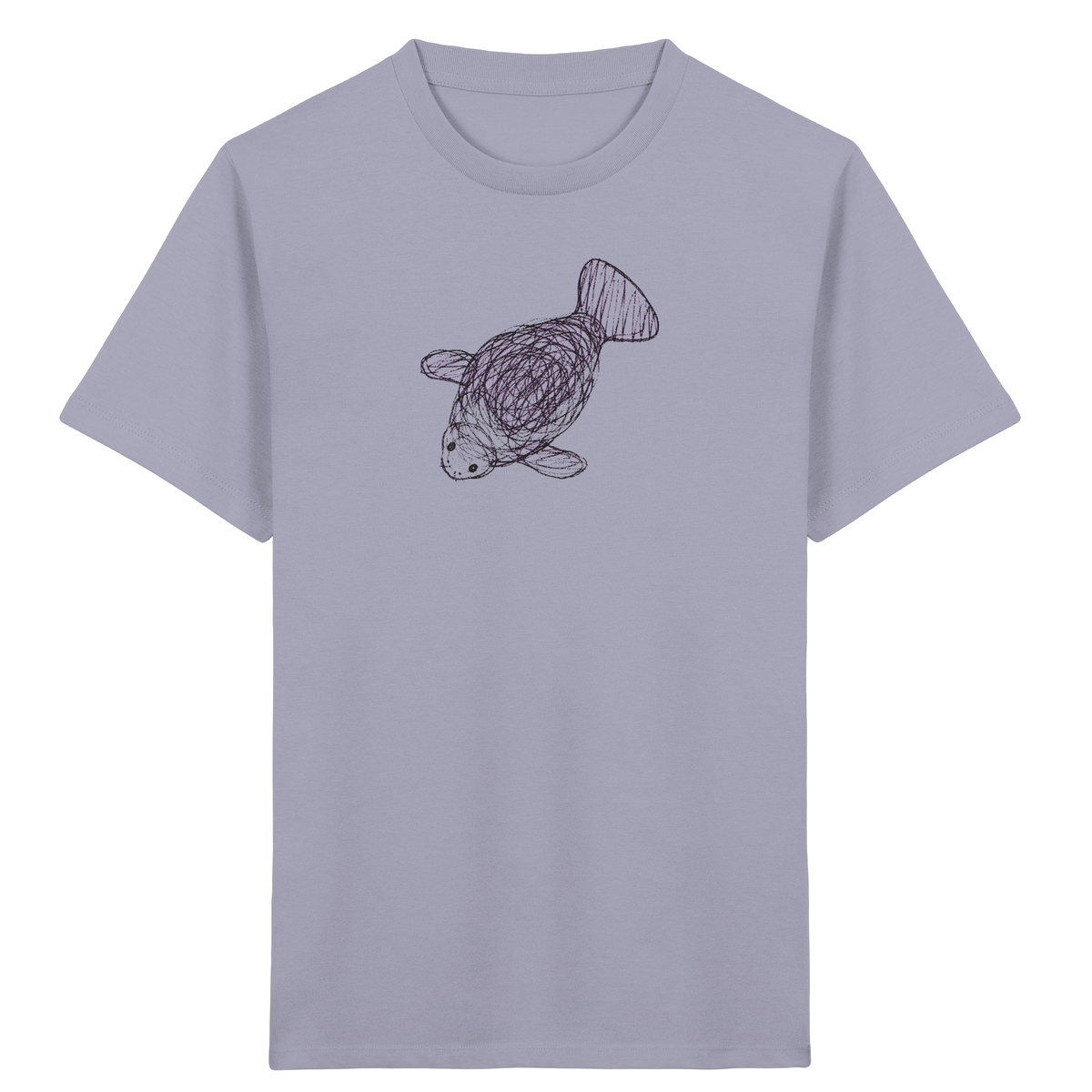 Seekuh von oben gezeichnet - Kinder Bio T-Shirt