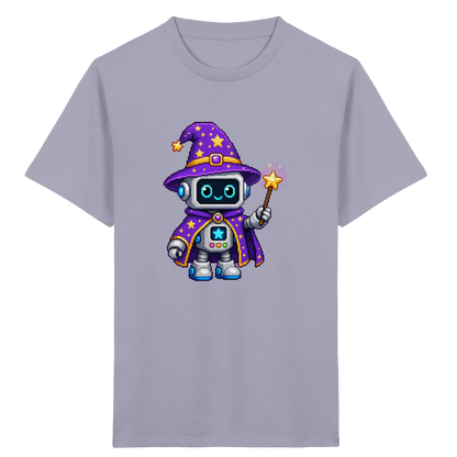 Pixel Roboter Zauberer T-Shirt: Magischer Spaß - Kinder Bio T-Shirt