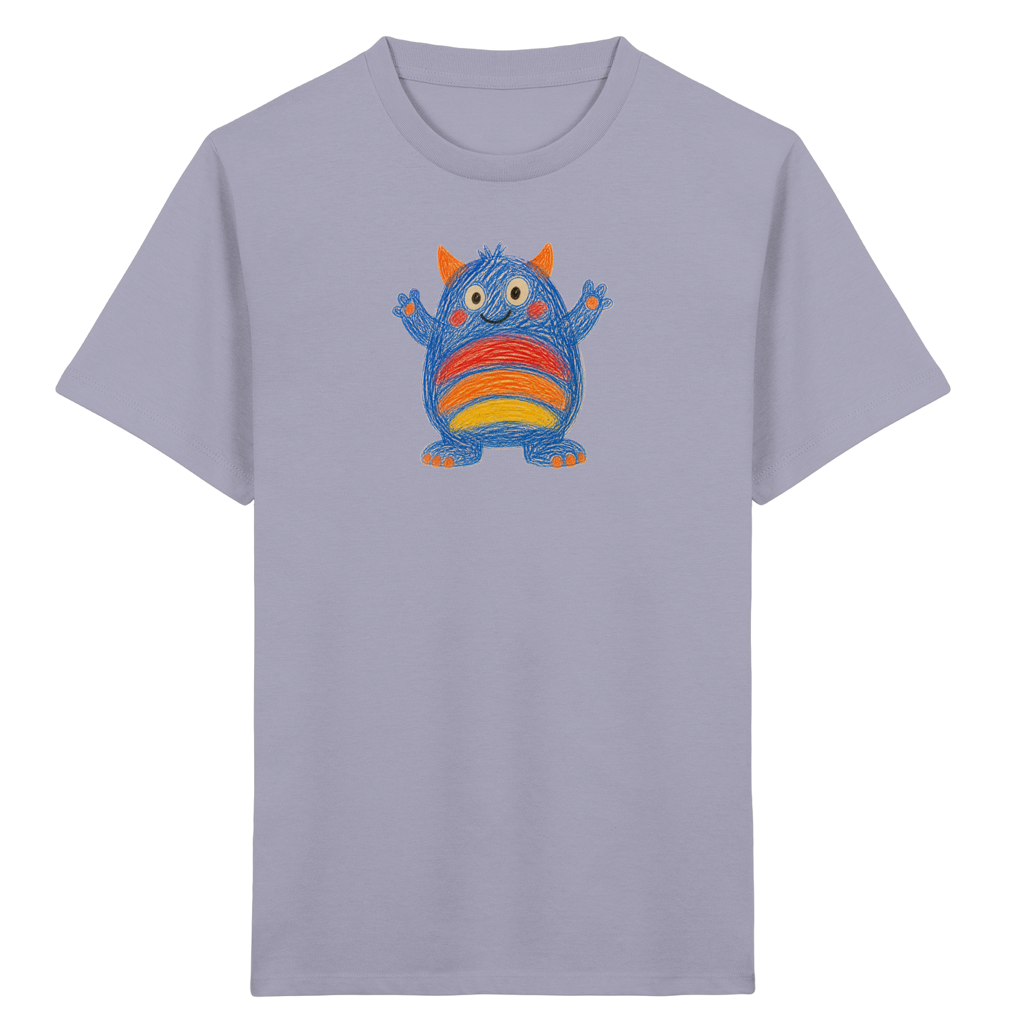 Regenbogenbauch Monster T-Shirt - Kinder Bio T-Shirt