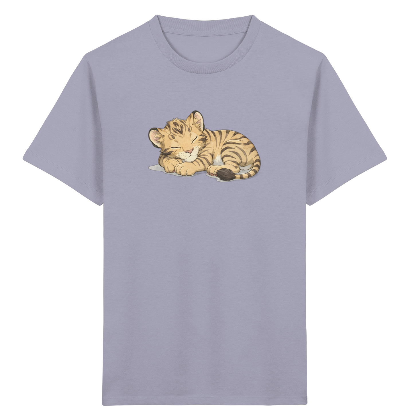 Schlafendes Tigerjunges: Kuscheliges Aquarell T-Shirt