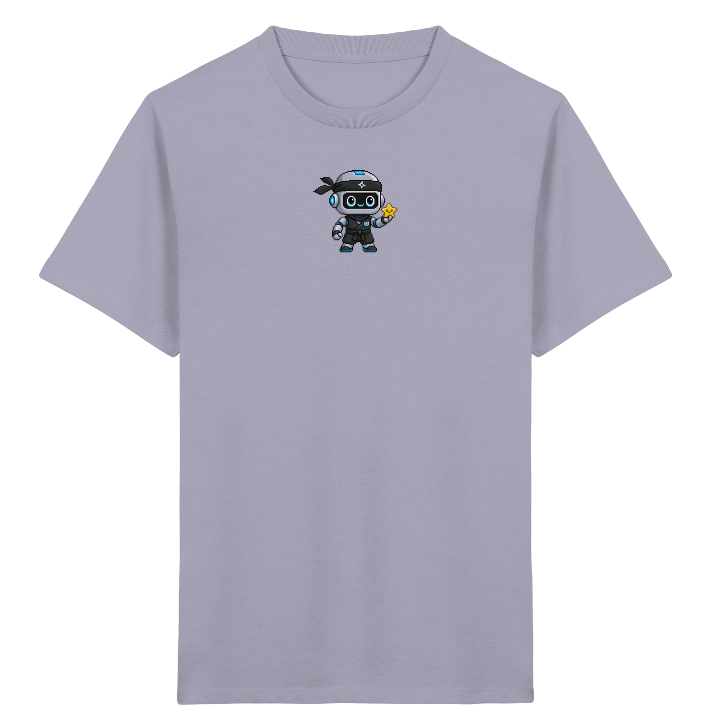 Roboter Ninja mit goldenem Stern - Kinder T-Shirt