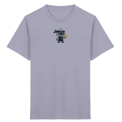 Roboter Ninja mit goldenem Stern - Kinder T-Shirt