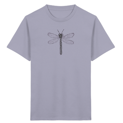 Libelle von oben gezeichnet - Kinder Bio T-Shirt