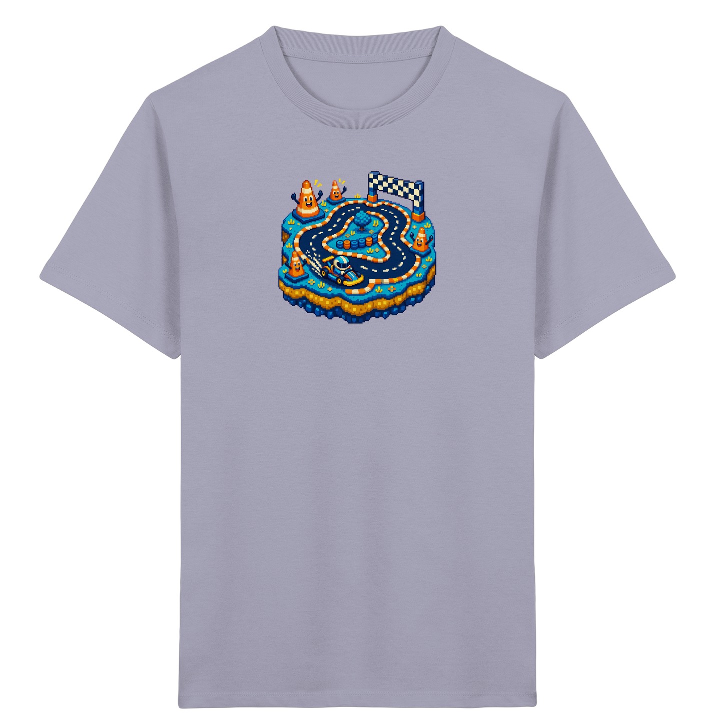Cooles Pixel Go-Kart Rennshirt - Kinder Bio T-Shirt