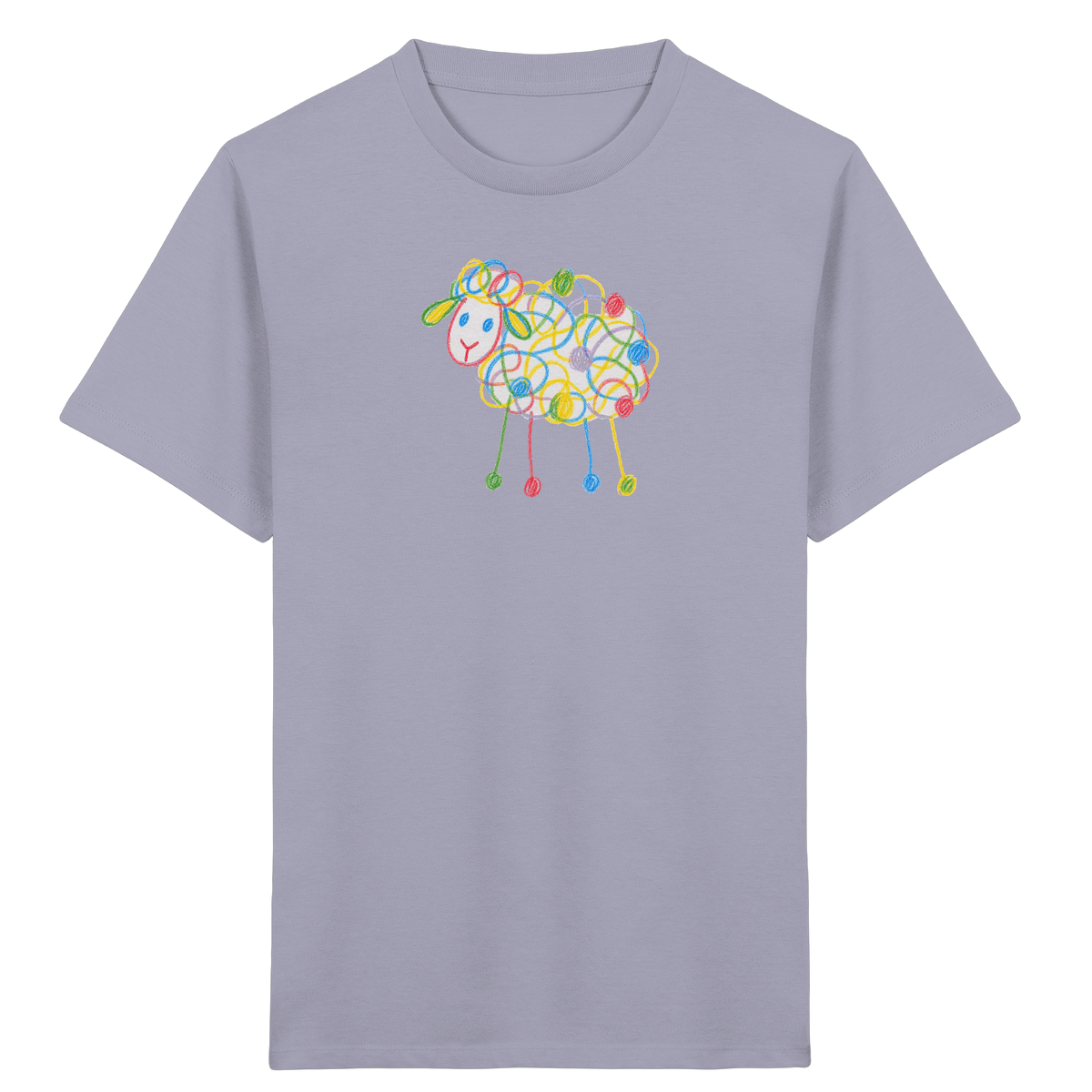 Buntes Farbpunkt-Schaf Shirt - Kinder Bio T-Shirt