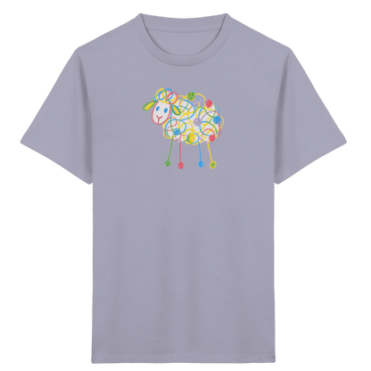 Buntes Farbpunkt-Schaf Shirt - Kinder Bio T-Shirt