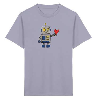 Verspieltes Roboter T-Shirt mit Herz - Kinder Bio T-Shirt
