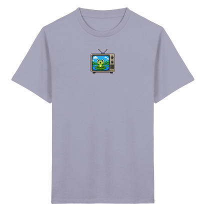 Pixel Frosch im Retro Fernseher - Kinder Bio T-Shirt