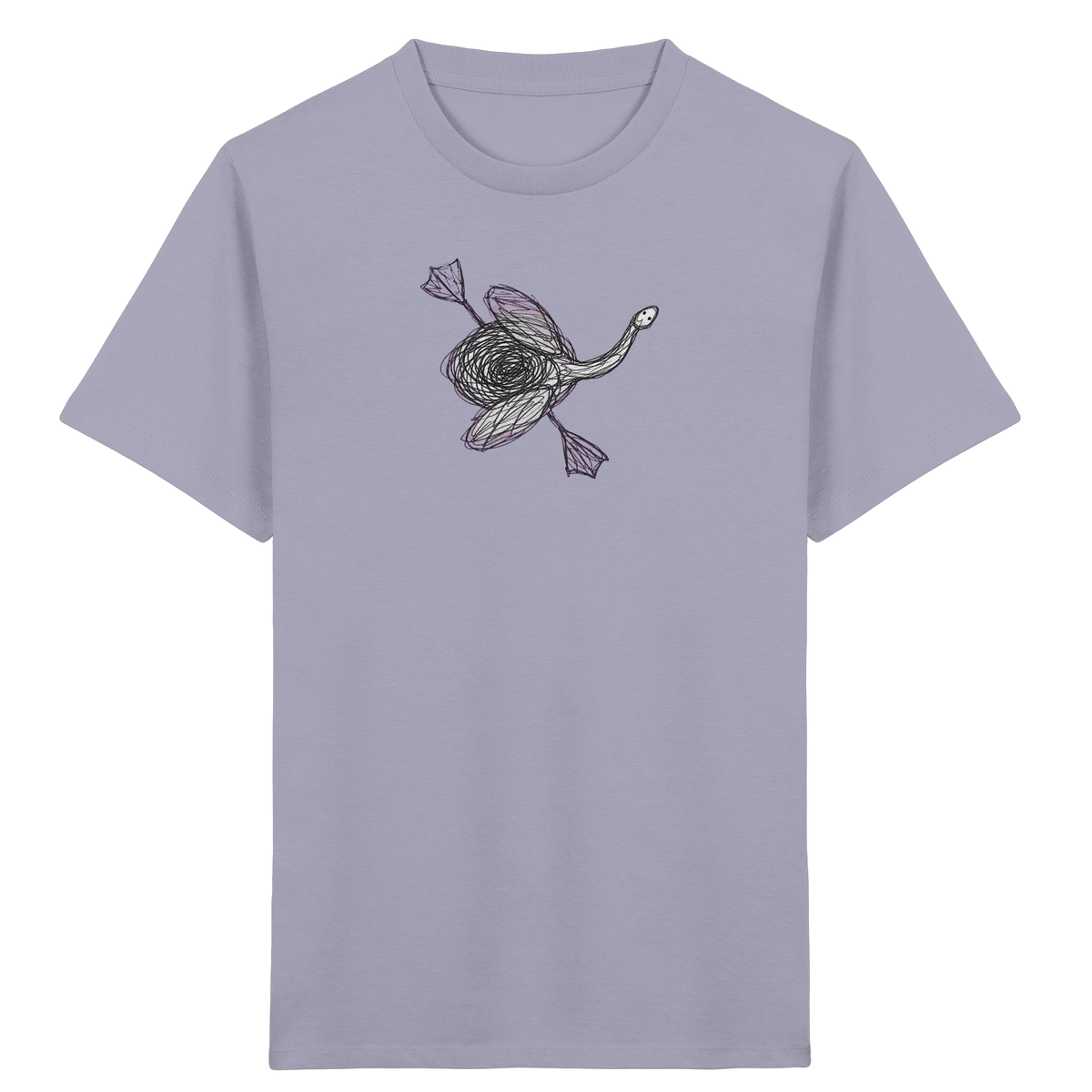 Schwan von oben Kritzelmotiv - Kinder Bio T-Shirt