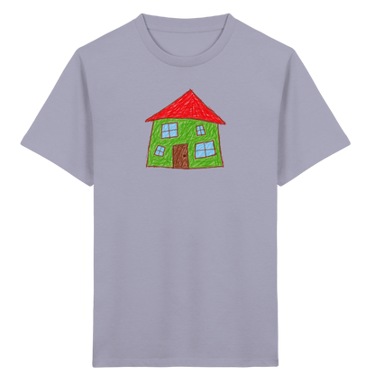 Grünes Haus mit vier Fenstern - Kinder Bio T-Shirt