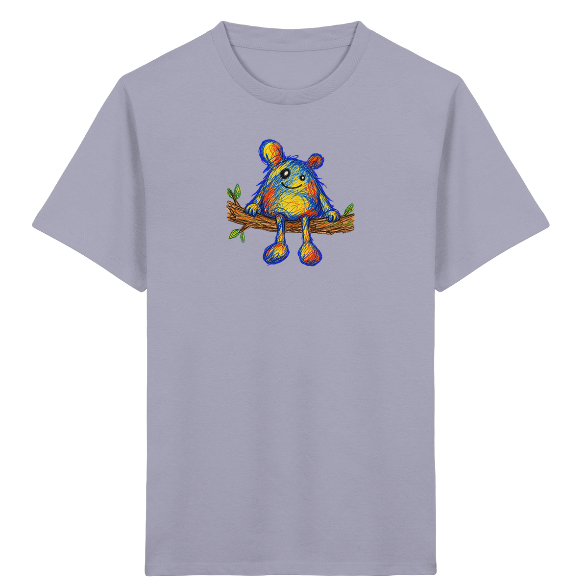 Astsitzer Kritzelmonster auf Ast - Kinder Bio T-Shirt