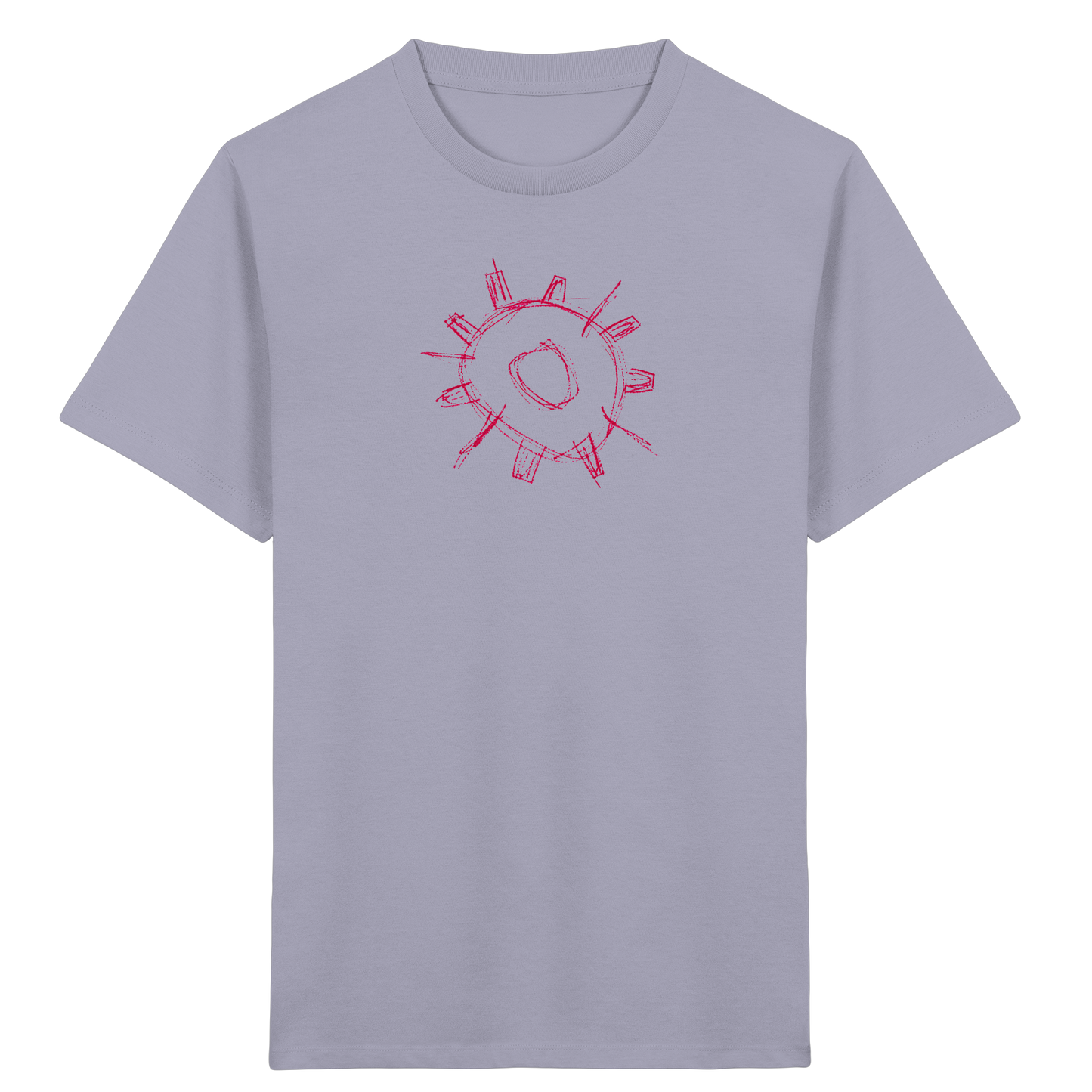 Karminrotes Zackenrad Kinder T-Shirt - Kinder Bio T-Shirt