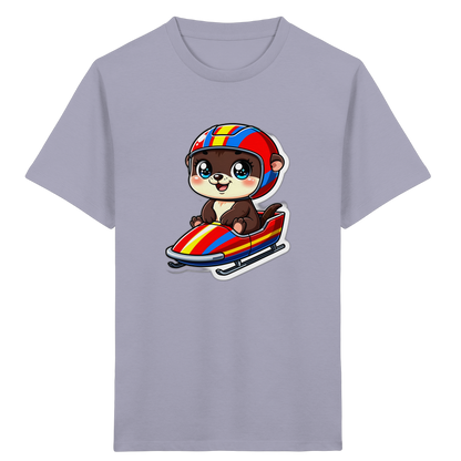 Otter im Bob – Kinder Bio-T-Shirt