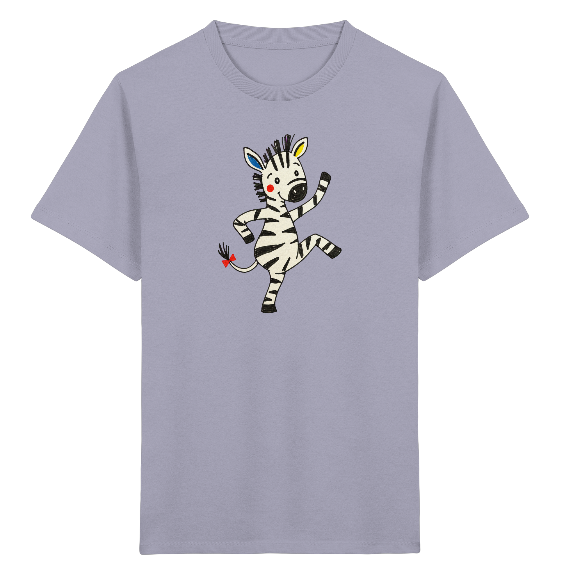 Fröhliches tanzendes Zebra Kinder T-Shirt - Kinder Bio T-Shirt