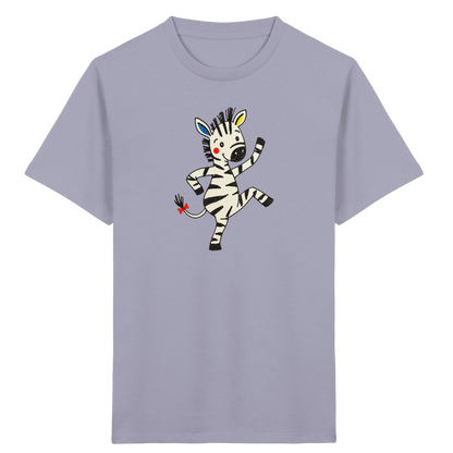 Fröhliches tanzendes Zebra Kinder T-Shirt - Kinder Bio T-Shirt