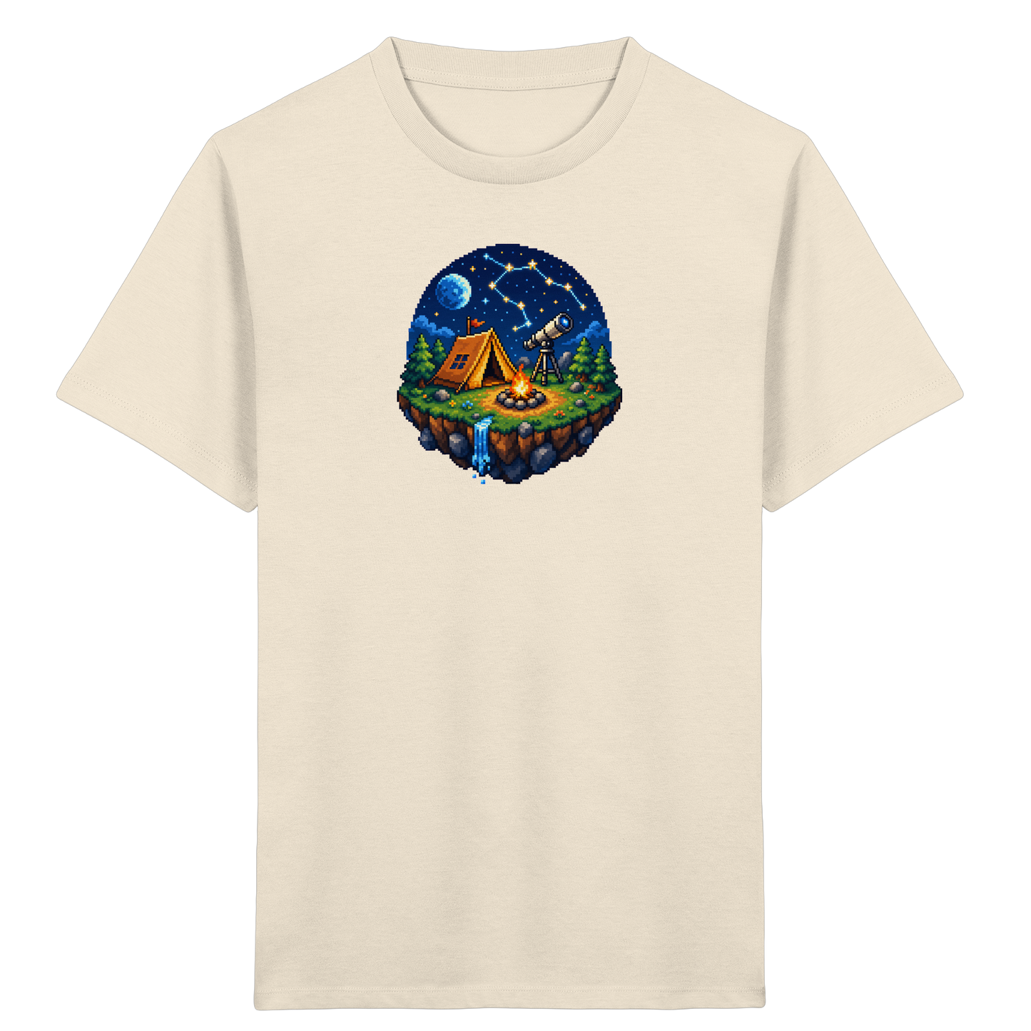Magisches Pixel Camping Insel Abenteuer - Kinder Bio T-Shirt