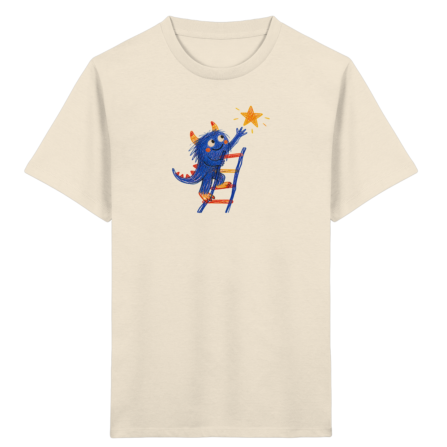 Monster auf der Sternenleiter - Kinder Bio T-Shirt