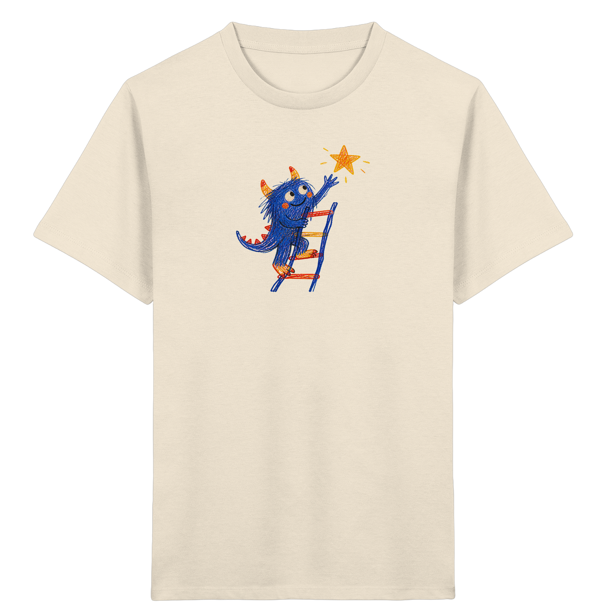 Monster auf der Sternenleiter - Kinder Bio T-Shirt