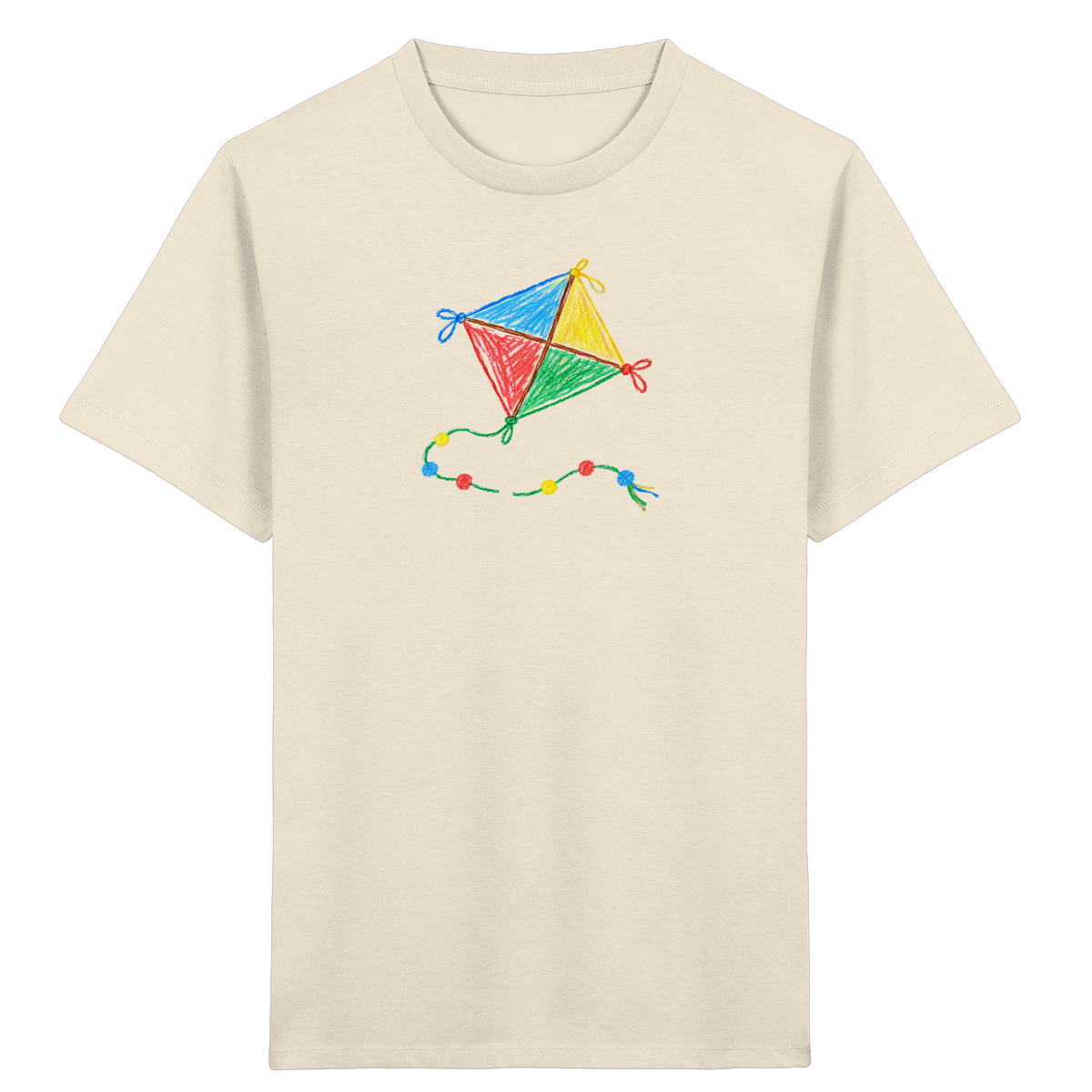 Bunter Drachen mit Knoten - Kinder Bio T-Shirt
