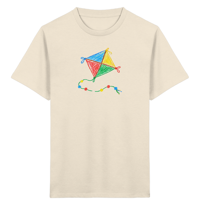 Bunter Drachen mit Knoten - Kinder Bio T-Shirt