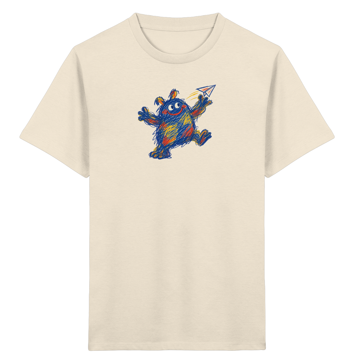 Papierfliegerwerfer Kritzelmonster Kinder Shirt - Kinder Bio T-Shirt