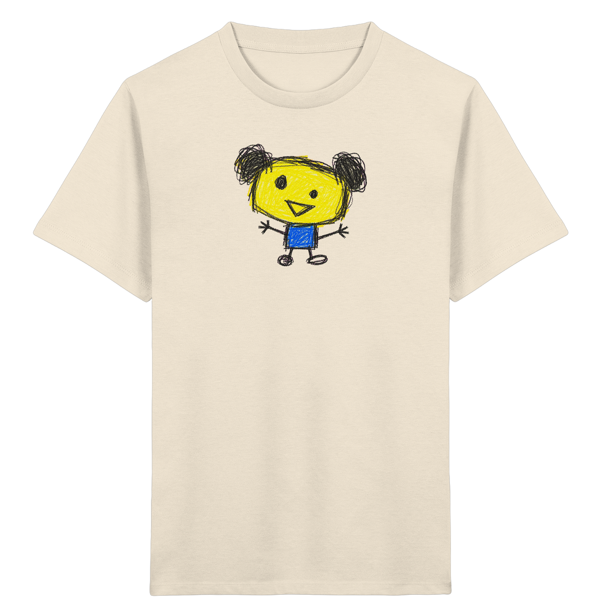 Kritzelkopf mit Doppeldutt - Kinder Bio T-Shirt