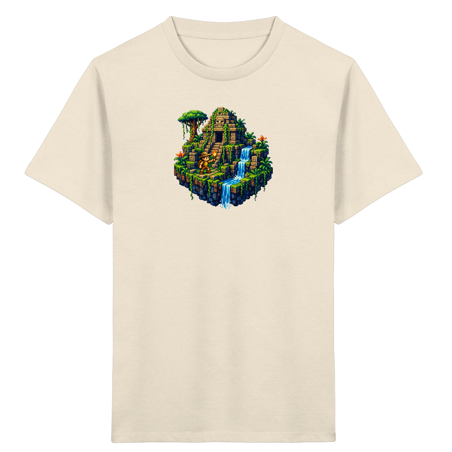 Pixel Dschungel Abenteuer Kinder T-Shirt - Kinder Bio T-Shirt