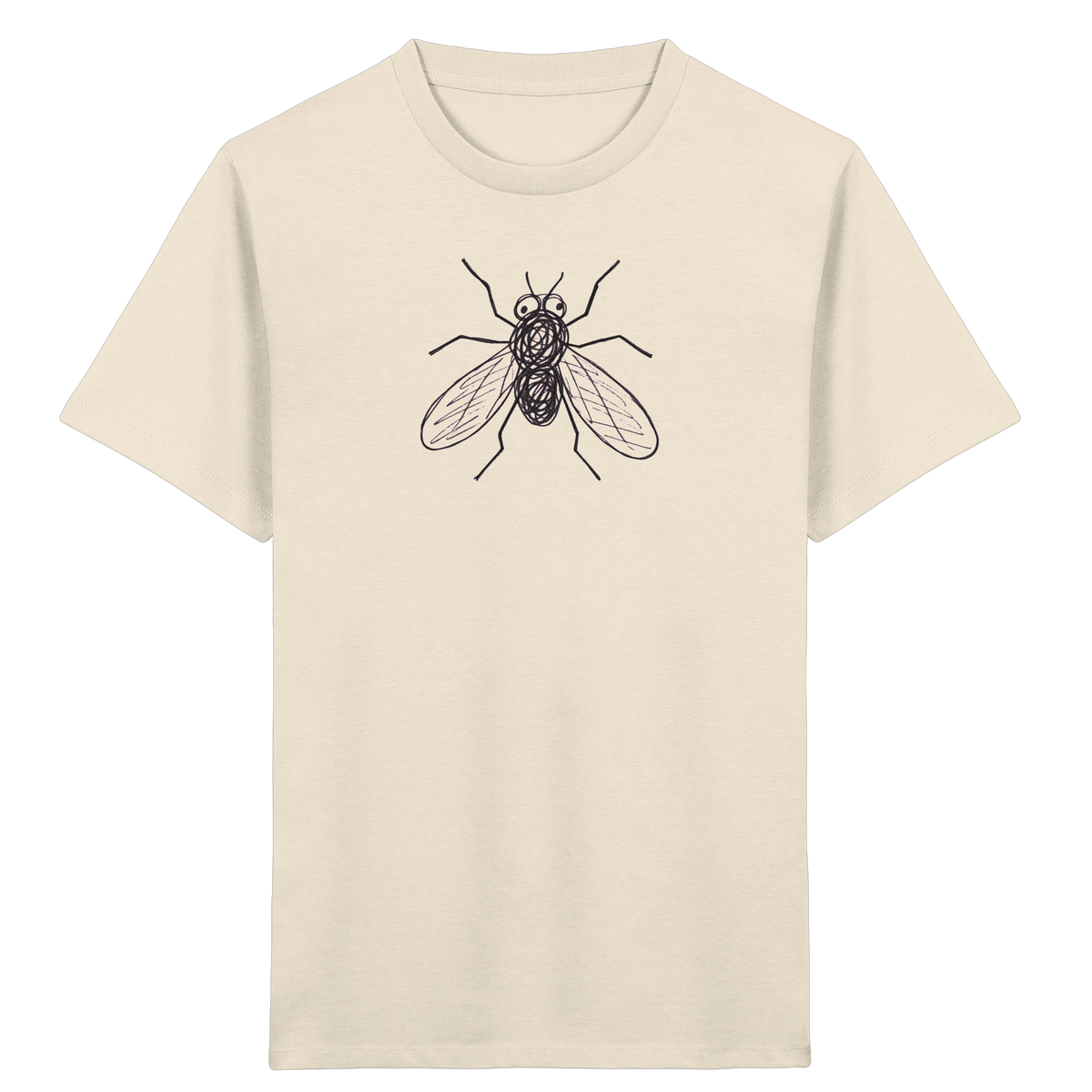 Fliege von oben gezeichnet - Kinder Bio T-Shirt