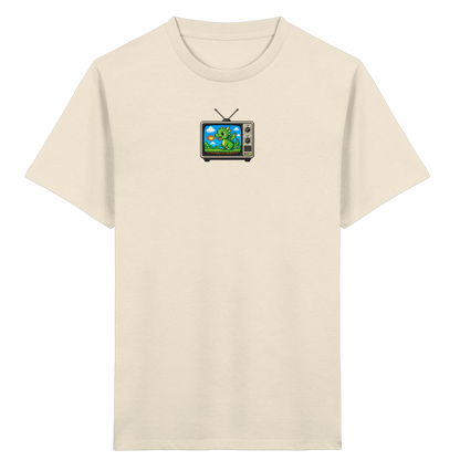 Pixel Drache im Retro TV Shirt - Kinder Bio T-Shirt