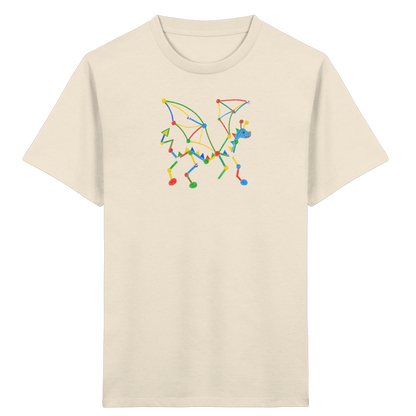 Bunter Farbpunkt Drache - Kinder Bio T-Shirt