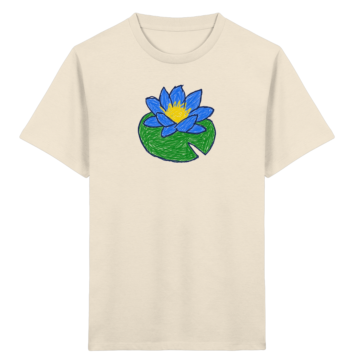 Kritzel Wasserlilie Kinder Shirt - Kinder Bio T-Shirt