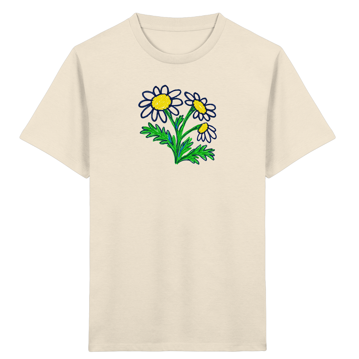 Kritzel-Kamille Kinder T-Shirt - Kinder Bio T-Shirt