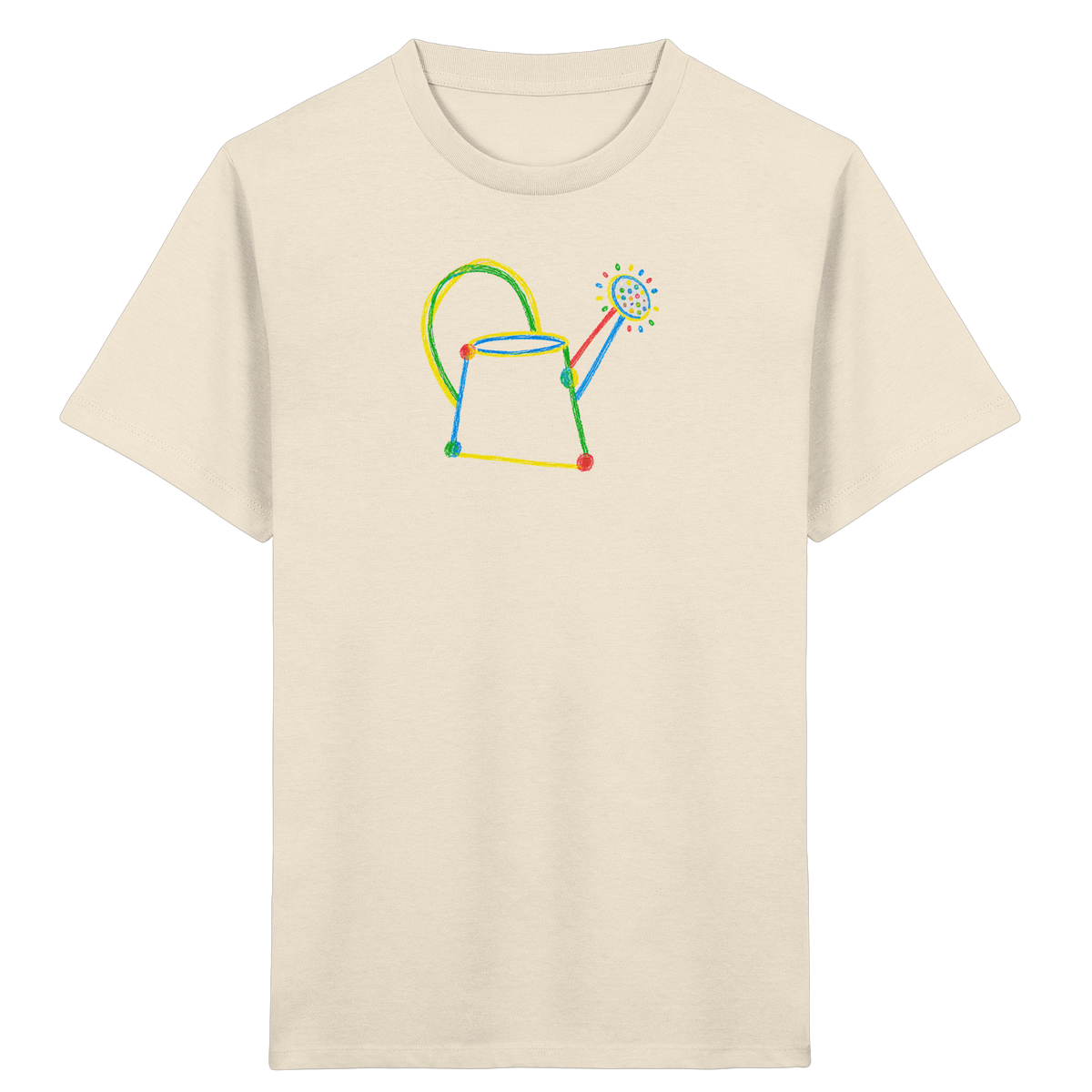 Bunte Kreide Gießkanne Kinder - Kinder Bio T-Shirt