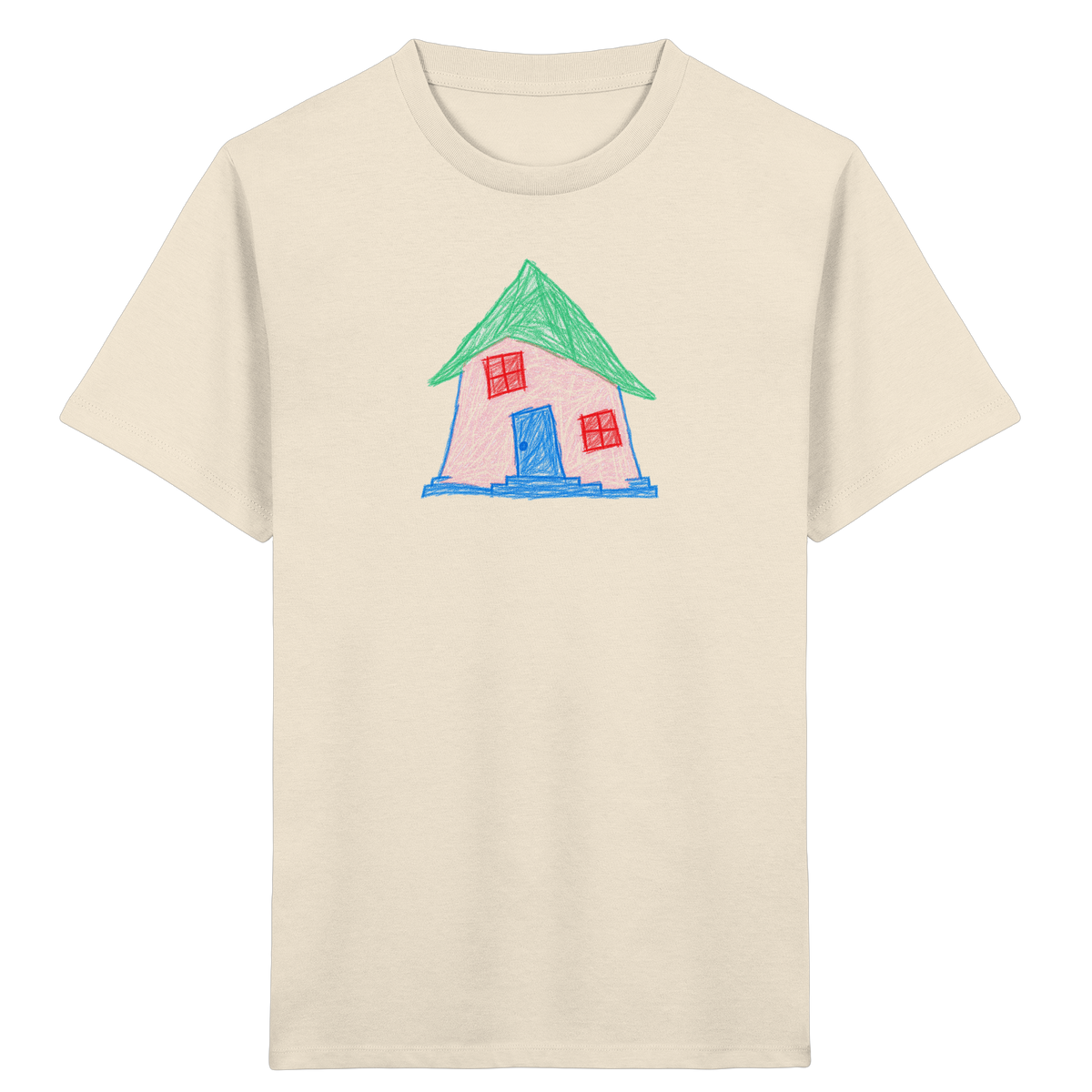 Rosa Schiefhaus Kinderzeichnung - Kinder Bio T-Shirt