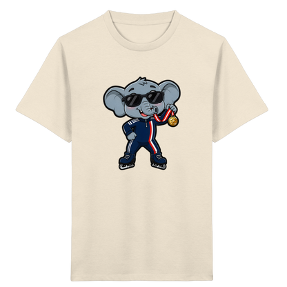 Eislaufender Elefant: Cooles T-Shirt für Kinder - Kinder Bio T-Shirt