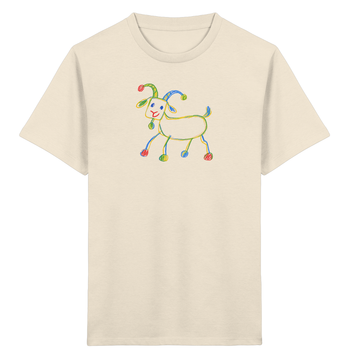 Freche Farbpunkt Ziege - Kinder Bio T-Shirt