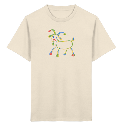 Freche Farbpunkt Ziege - Kinder Bio T-Shirt