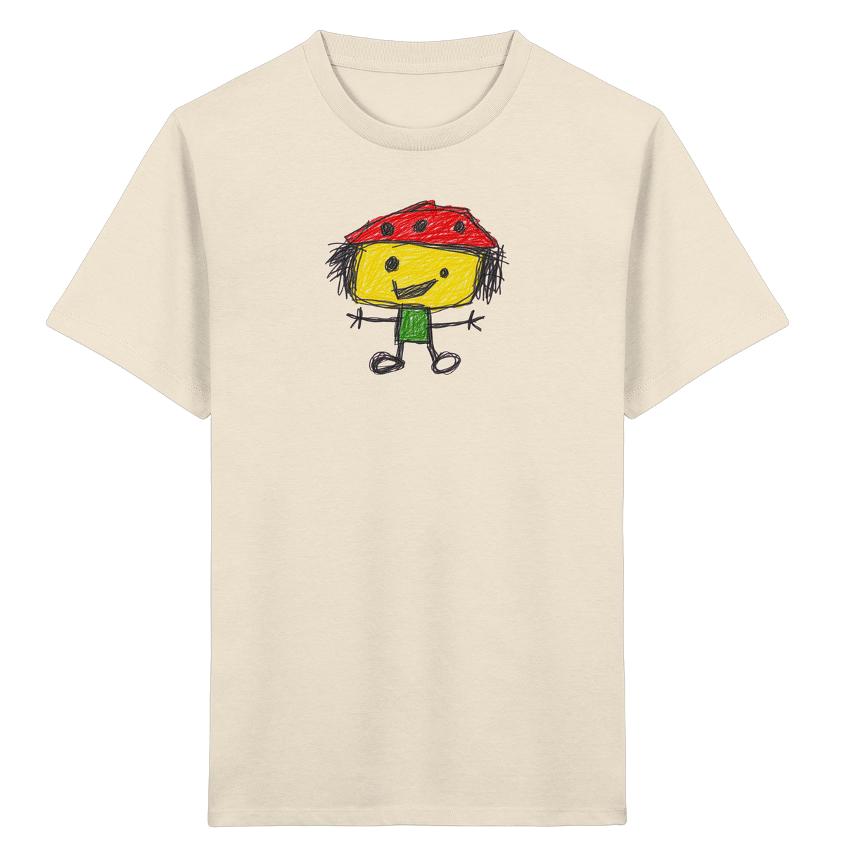 Kritzelkopf mit Tupfenhut - Kinder Bio T-Shirt