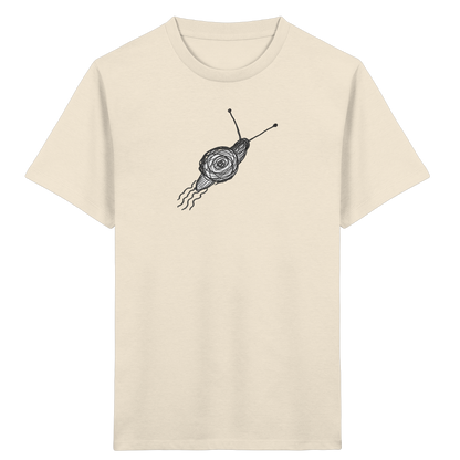 Schnecke von oben Kinderzeichnung - Kinder Bio T-Shirt