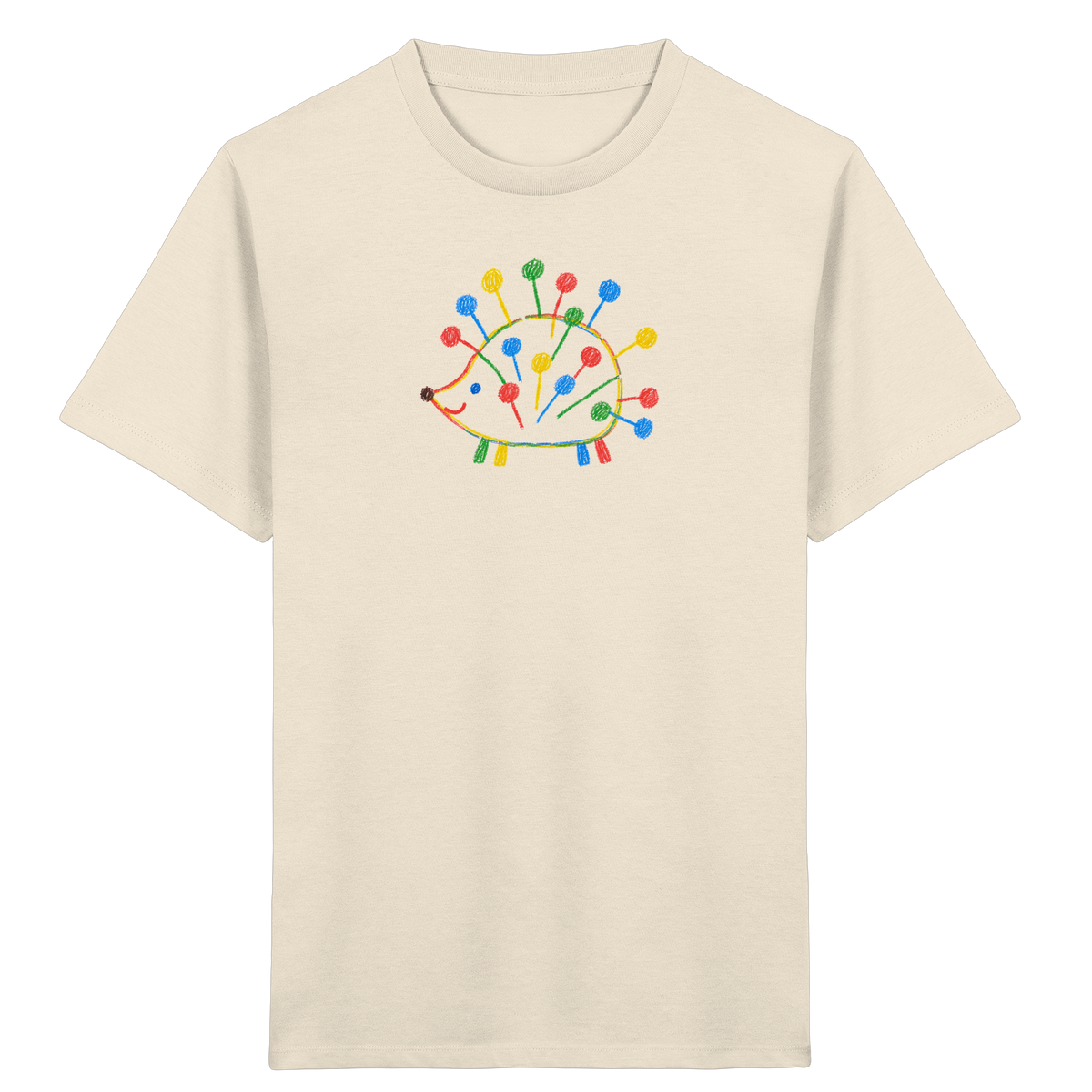 Bunter Farbpunkt Igel - Kinder Bio T-Shirt