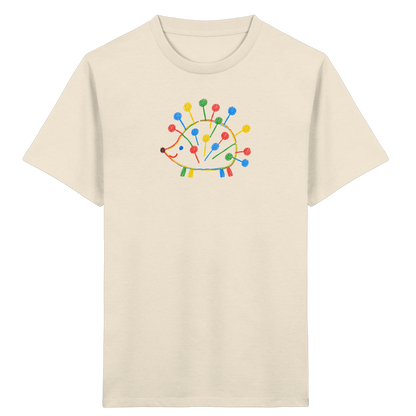 Bunter Farbpunkt Igel - Kinder Bio T-Shirt